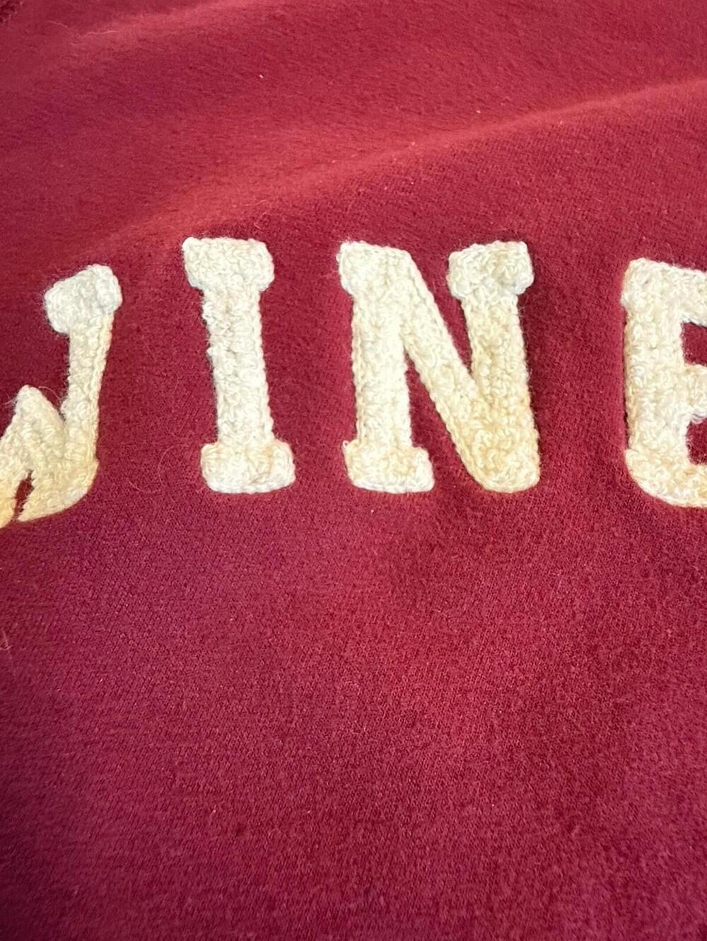Wine O'Clock Burgundy Large Sweatshirt Long Sleeve Soft Feel Brand New Tags - Picture 2 of 9